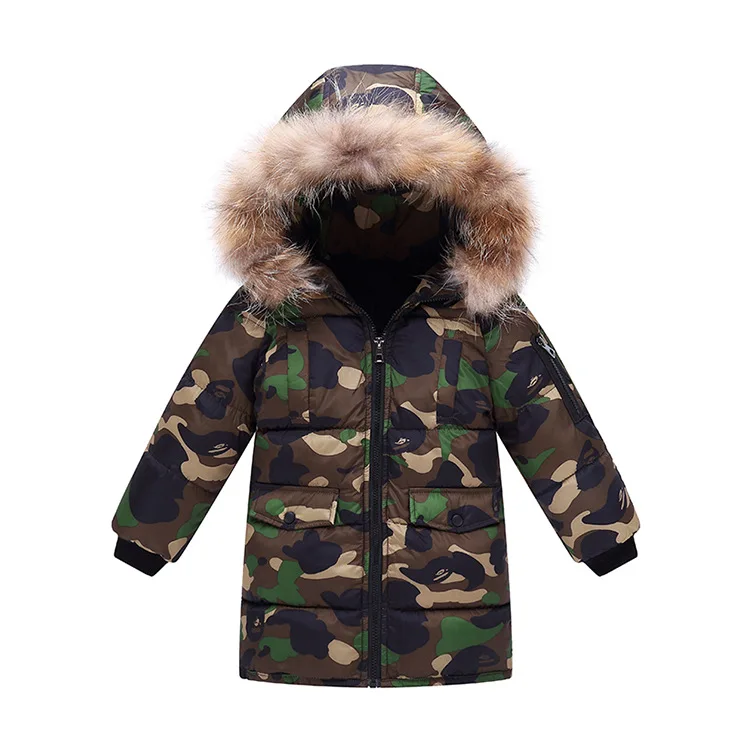 2008 New Children's Down Cotton Clothing Camouflage Collar Removable Thickened Warm Fashion Coat |