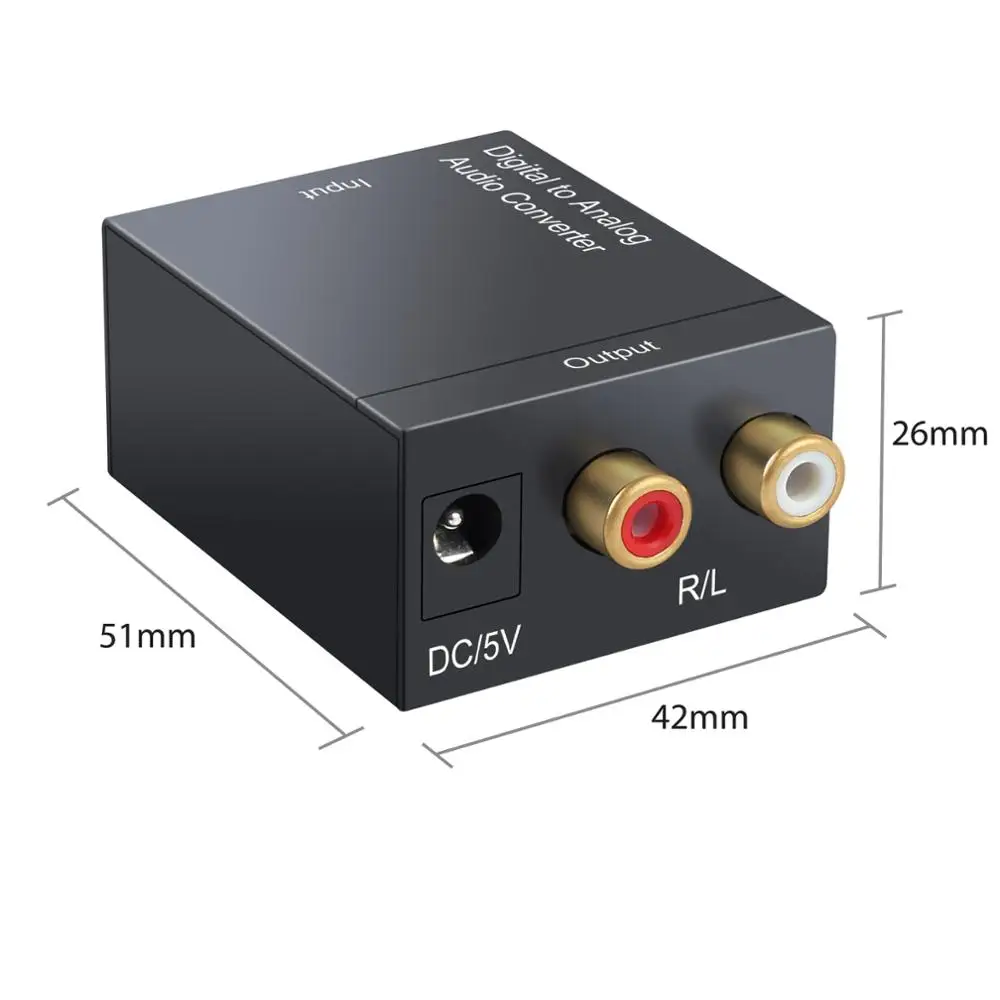 ESYNiC 24 битный S/PDIF из цифрового в аналоговый опора аудио конвертера 96 кГц