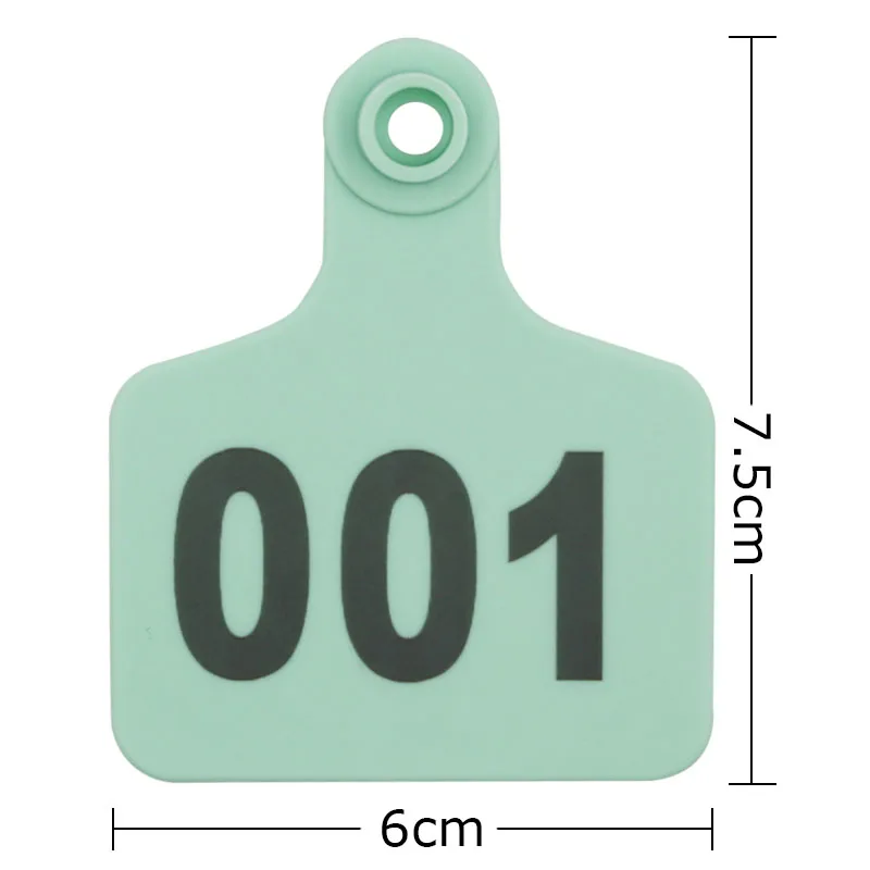 100 компл. поголовье крупного рогатого скота корова ухо тег знаки номер 501-1000 корова Ушные бирки ввода Медь головы серьги идентификации животных карты