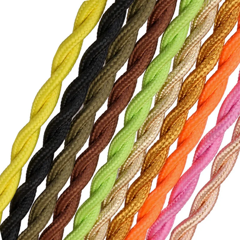 fio de corda elétrica fio flexível de tecido de seda