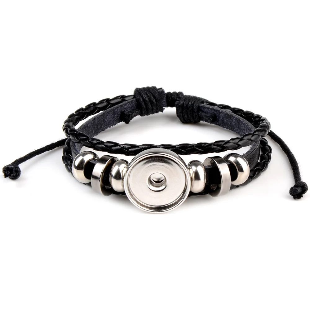 DIY 5PC 18MM Round Photo Glass Cabochon Bracelet Setting Base Bezel