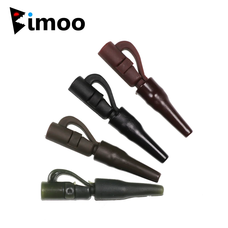 Bimoo 100sets Black Brown Green Carp Fishing Rigs Safety Leadclip