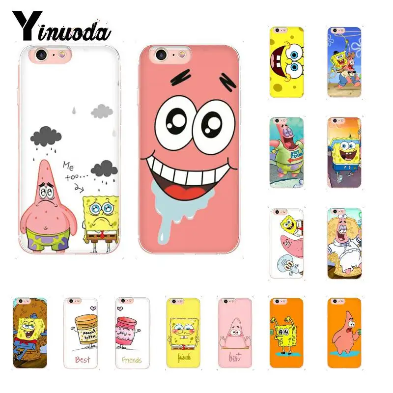 

Yinuoda best friends forever BFF Spongebob Phone Cover for iPhone 6S 6plus 7 7plus 8 8Plus X Xs MAX 5 5S XR 10 11 11pro 11promax