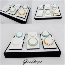 Поставка ювелирного магазина столешница витрина для ювелирных украшений браслетов лоток коробка 35*25*5 см с 6 отсеком подставка для ножного браслета держатель стойки