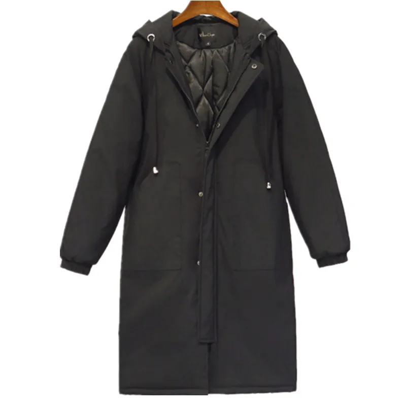 

2018 Winter Jacket Women Coat Medium Long Hooded Outerwear New Coats Elegant Warm Overcoat Female Large Size S-4XL Parkas VS231