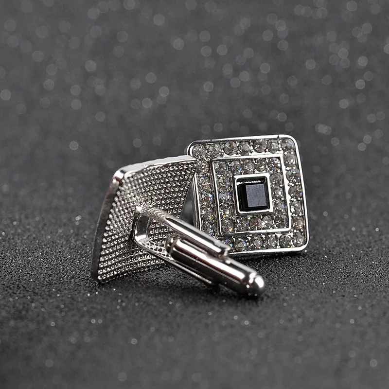 High Quality Wild Rhinestone Square Cufflinks - Image 4