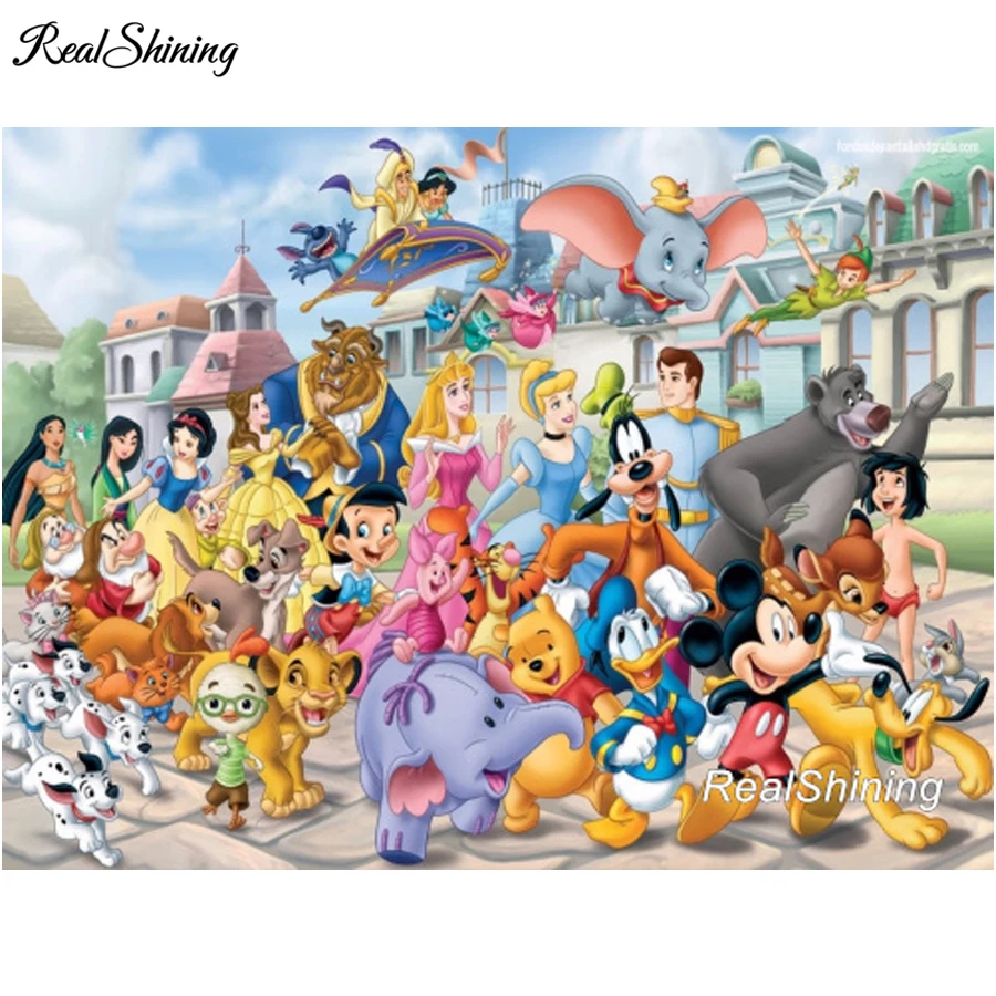 

REALSHINING Cartoon Mouse Family 5d Diy Diamond Painting Full Square Cross Stitch Diamond Embroidery Mosaic Needlework DM756