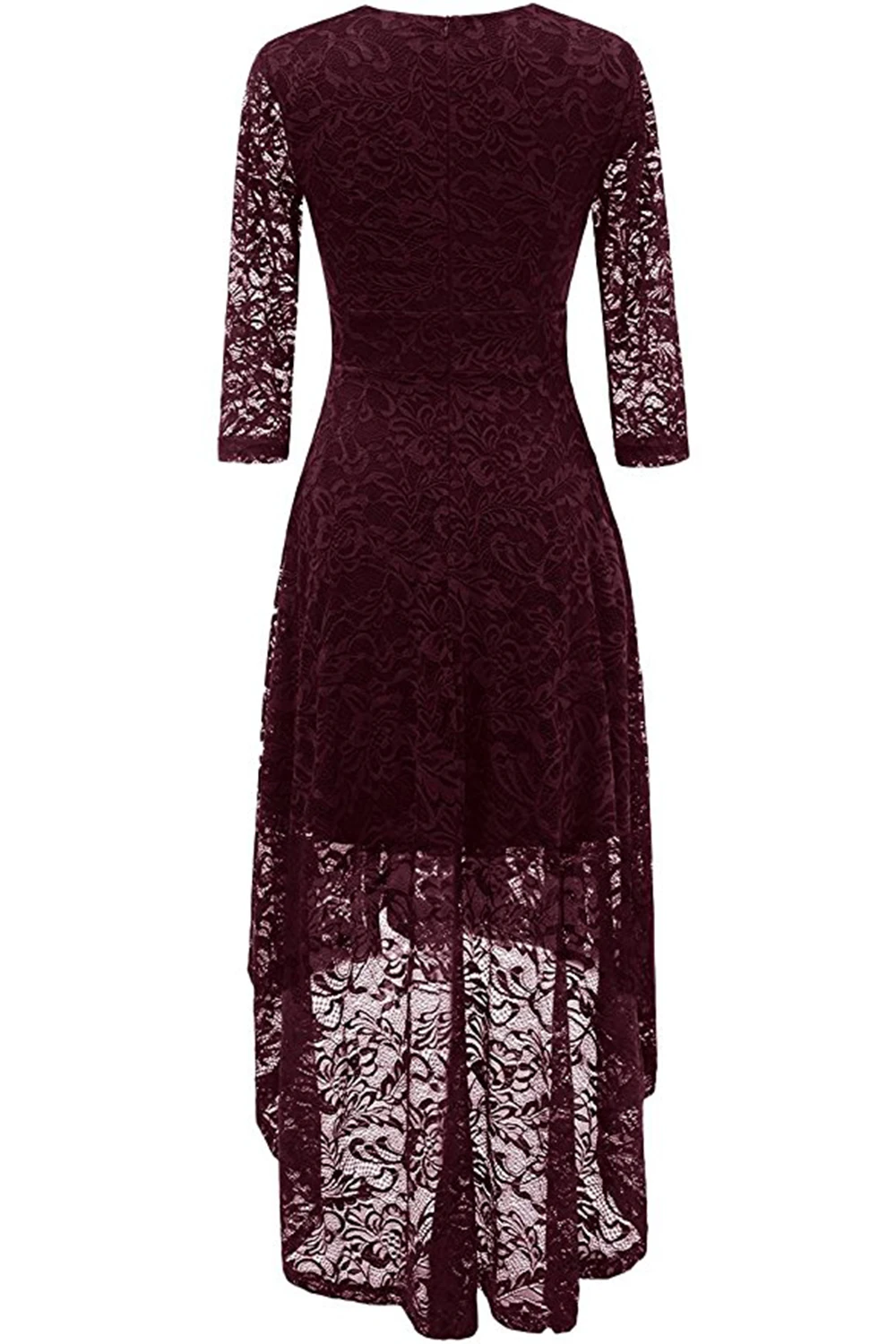 Evening Dresses Long Back Short Front 2019 Women Elegant A Line Lace 3/4 Sleeve High Low Formal Party Evening Dress Robe Longue Evening Dresses Long Back Short Front 2019 Women Elegant A Line Lace 3/4 Sleeve High Low Formal Party Evening Dress Robe Longue