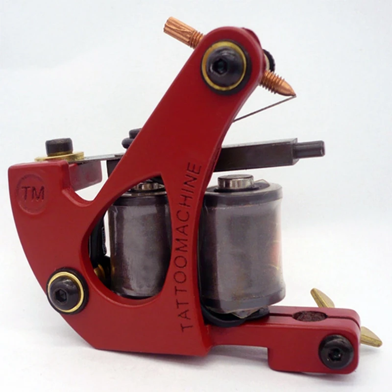 

Professional Tattoo Machine 10 Warps Coils Cast Iron Black Tattoo Gun For Beginner tattoo coil for shader and liner machine gun