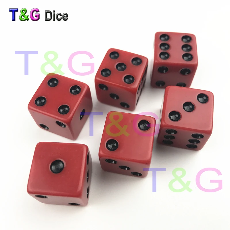 Красочные T& G игральная кость 16 мм шестигранники/D6 Стандартный точки 6 шт./компл. для Bar/ролевые игры/Аксессуары для настольной игры