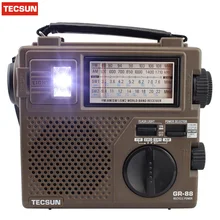 TECSUN GR-88 GR-88P GR88 цифровой радиоприемник аварийный светильник радио Динамо радио Ручной Генератор энергии радио