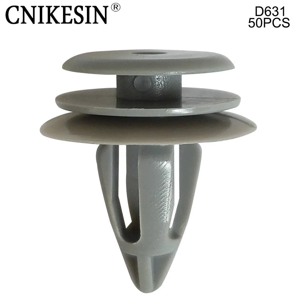 CNIKESIN D631 50PCS Car Fastener 9mm Hole Door Panel Shield Retainers