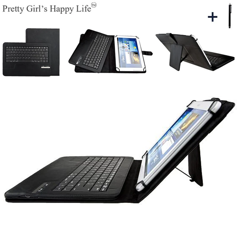 

9'' 10''Tablet Universal Wireless Bluetooth Keyboard Case For ASUS LG Acer HTC 9'' 10'' Tablet Flip Leather Stand Cover+Stylus