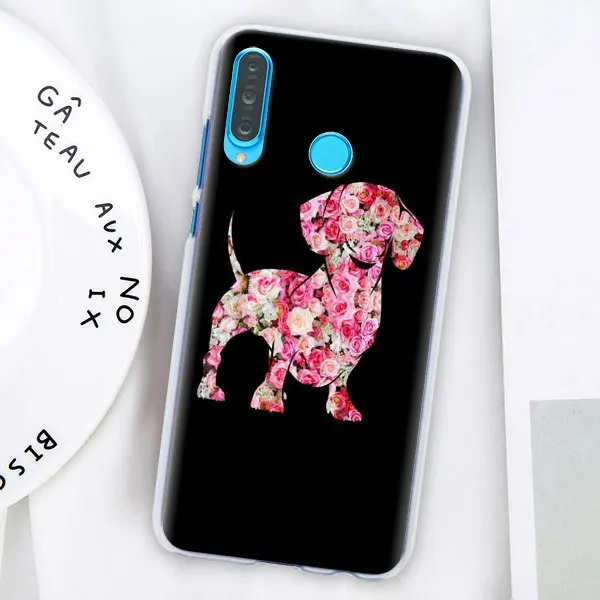 Такса докси Цветок Собака Щенок Футляр для телефона для huawei P30 Pro P10 P20 P30 Lite P8 P9 Lite P Smart Plus чехол - Цвет: 007