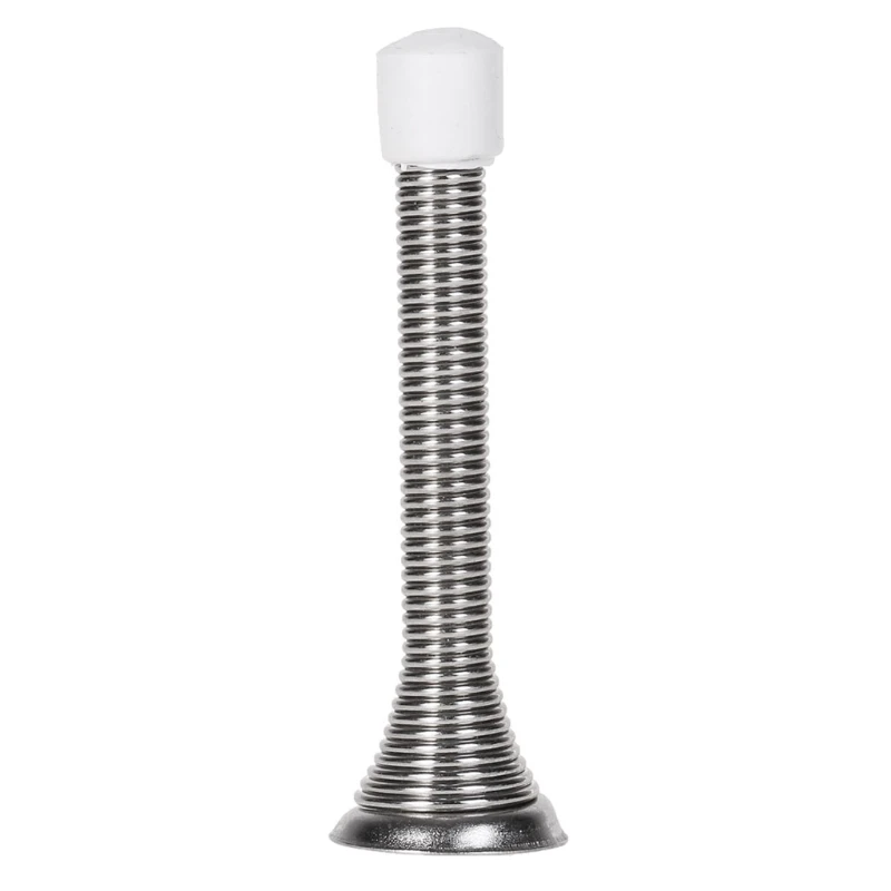 

1Pc Rubber Cap Metal Door Stops Spring Stopper Wall Mounted Skirting Board 85mm
