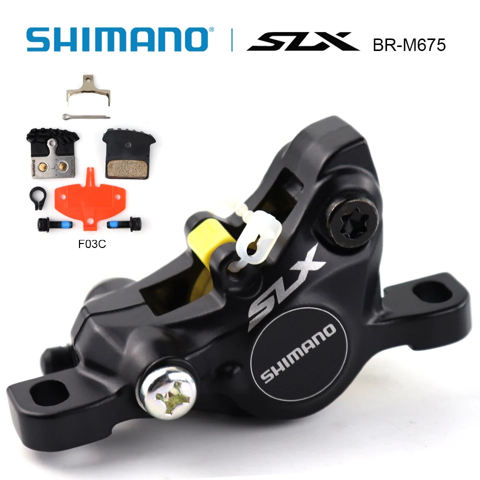 

SHIMANO SLX BR-M675 Hydraulic Disc Brake mountain bike Brake With F03C Metal Brake Pads Shimano genuine goods bike accessories