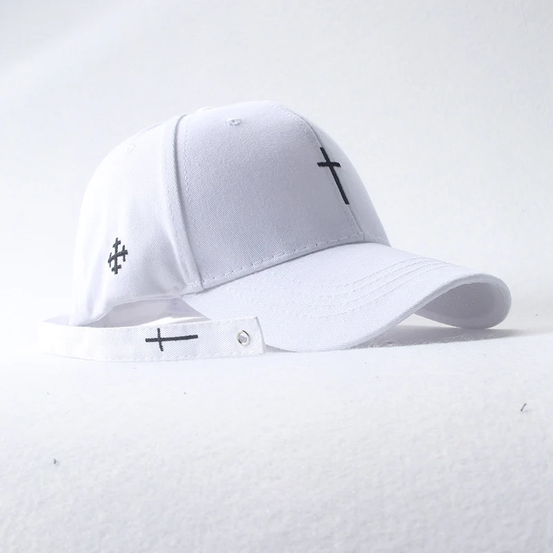 Women Men Cross Belt Embroidery Baseball Cap Solid Letter Hat Fashion Unisex Adjustable Personality Hip Hop Snapback Caps CP0319 (8)
