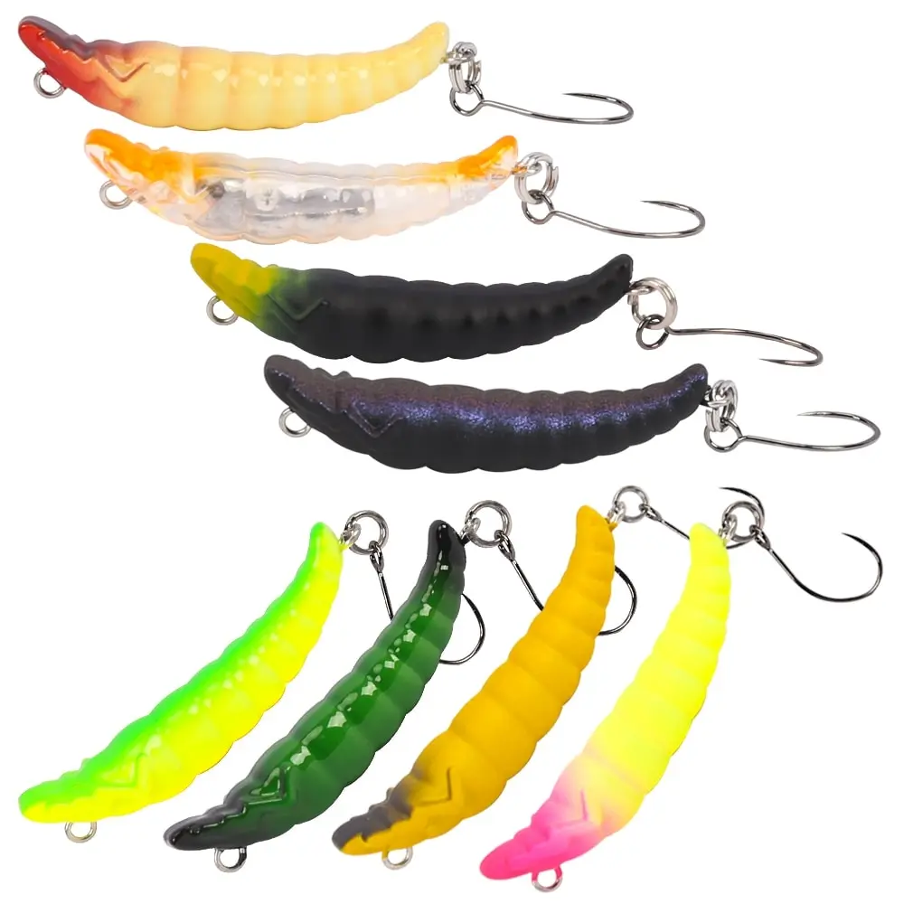 

Mini Fishing Lure Lifelike Worm Hard Sinking Lure Trout Fishing Bait Single Hook Carp Fishing Tackle Pesca 35mm 2.4g