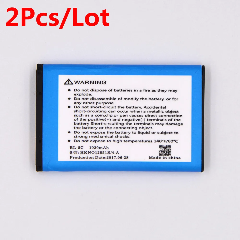 2 шт. HKFASTEL BL 5C мобильного телефона Батарея для Nokia 2700c 2700 2730c 2730 3100 3109c 3109 3110c 3110