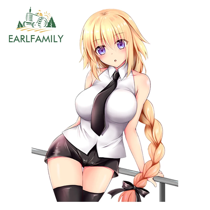 

EARLFAMILY 13cm x 9.88cm 3D Car Stickers Fate Apocrypha Jeanne d'Arc Anime Vinyl Decal Window Wiper Decal JDM Car Styling