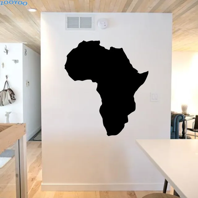 zooyoo map of africa wall stickers classic bedroom wall decals map