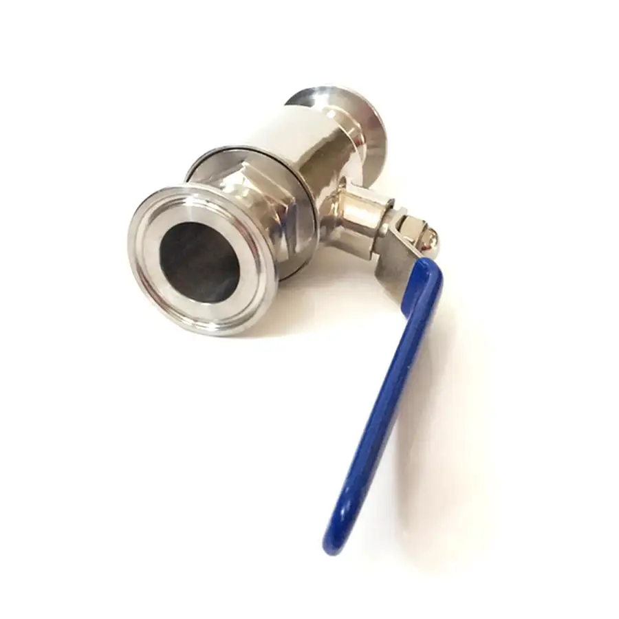 Подходит 45 мм 1-3/" Труба OD x 2" Tri Зажим, санитарный запорный клапан SUS 316L из нержавеющей пивоварения дома