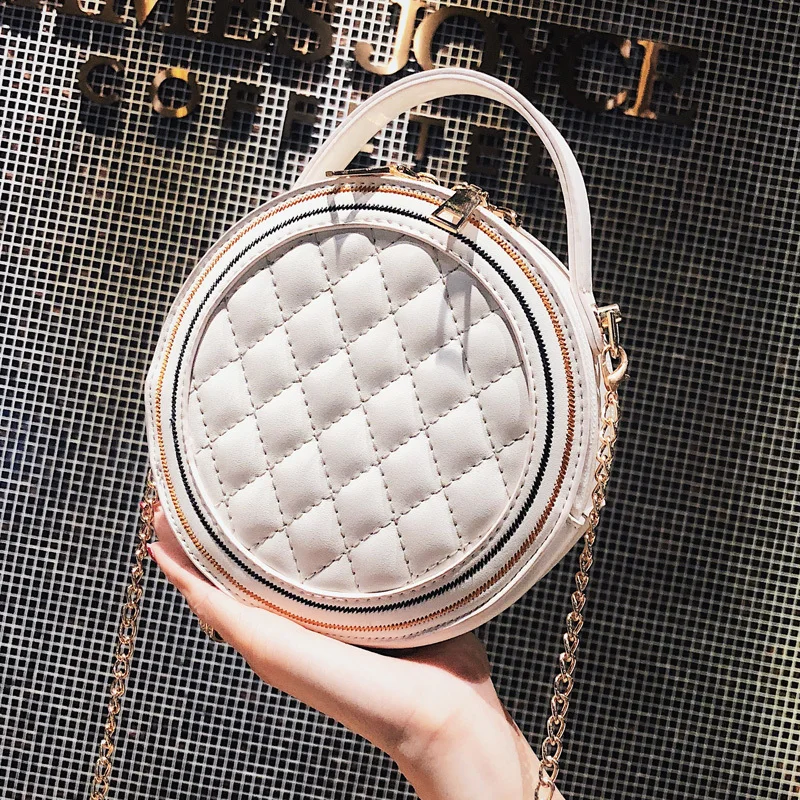 #*Cheap 2019 New Fashion Female Bag Korean Edition Hot Sale Lace Face Small Round Bag Women Mini Bag Circular Shoulder Messenger Handbag