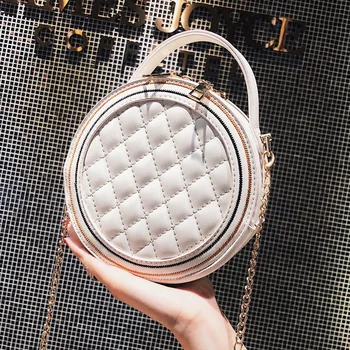 

2019 New Fashion Female Bag Korean Edition Hot Sale Lace Face Small Round Bag Women Mini Bag Circular Shoulder Messenger Handbag