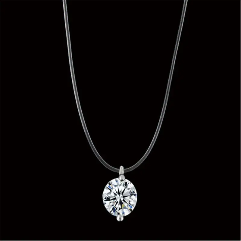

Fashion Crystal Simple Choker Necklace Rhinestone Pendant Necklace Woman Girls Cubic Zircon Choker Clavicular Trendy Jewelry
