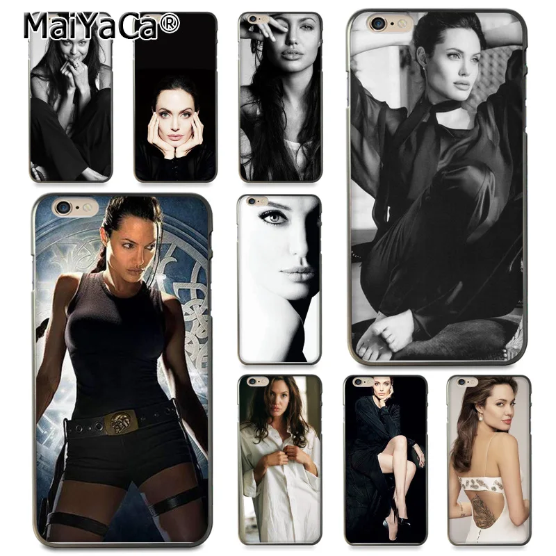 

MaiYaCa Angelina Jolie DIY Beautiful Phone Case for iphone 11 Pro XR XS Max 8 7 6 6S Plus X 5 5S SE
