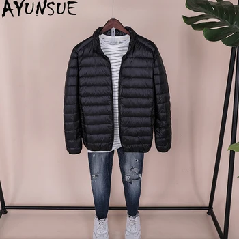 

AYUNSUE 2020 ultra light down jacket men autumn winter duck down coat for men puffer jacket men big size doudoune homme KJ2492
