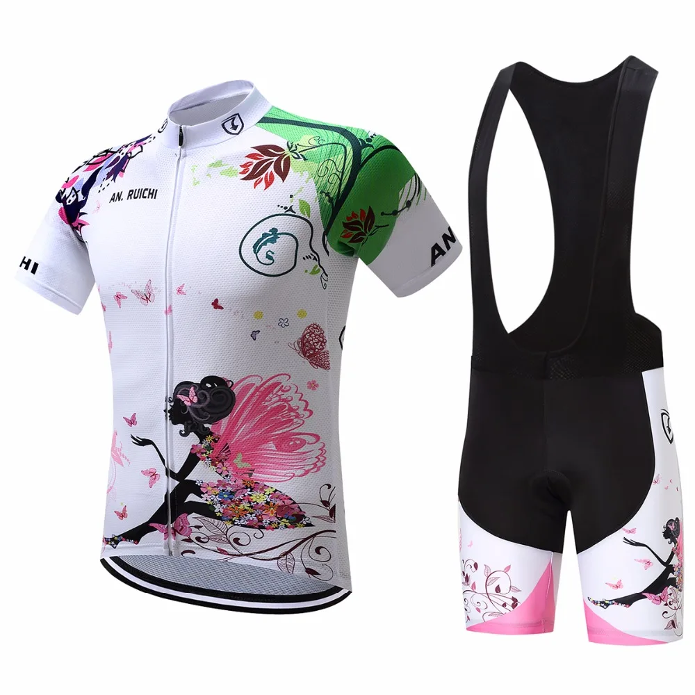 

2018 Cycling Jersey Set Women Painting Short Riding Bicycle Cycling Clothing Women Sport Jerseys Customized/Wholesale Service