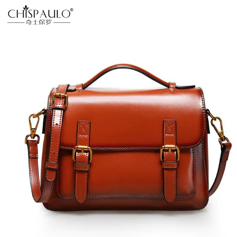 Fashion Genuine Leather Women Bag Solid Famous Design Oil Wax leather Women Shoulder Bag Women Handbag Vintage Totes sac a main Fashion Genuine Leather Women Bag Solid Famous Design Oil Wax leather Women Shoulder Bag Women Handbag Vintage Totes sac a main