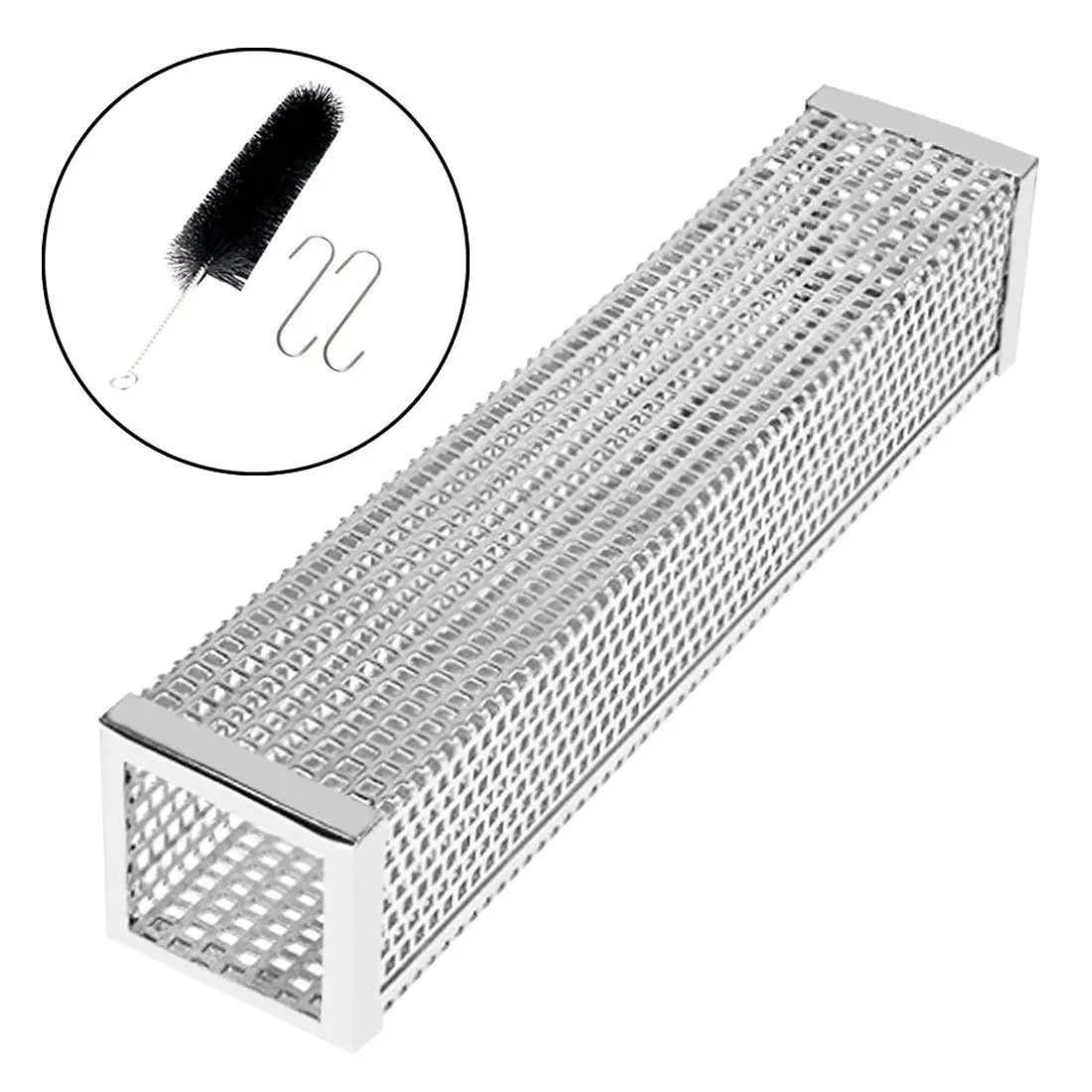 Pellet Smoker Tube With Brush Stainless Steel Pellet Tube Smoker Add