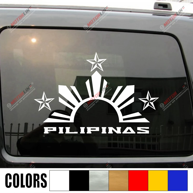 

Pilipinas Tribal Three Stars Sun Philippines Filipino Tagalog Decal Sticker Car Vinyl pick size color no bkgrd