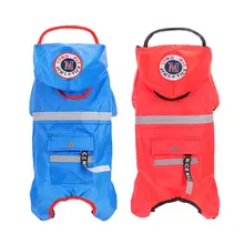 Reflective Pet Raincoat Soft Thickened Waterproof Raincoat With Drawstring Hood For Small And Medium Dog Hooded Design Reflective Pet Raincoat Soft Thickened Waterproof Raincoat With Drawstring Hood For Small And Medium Dog Hooded Design