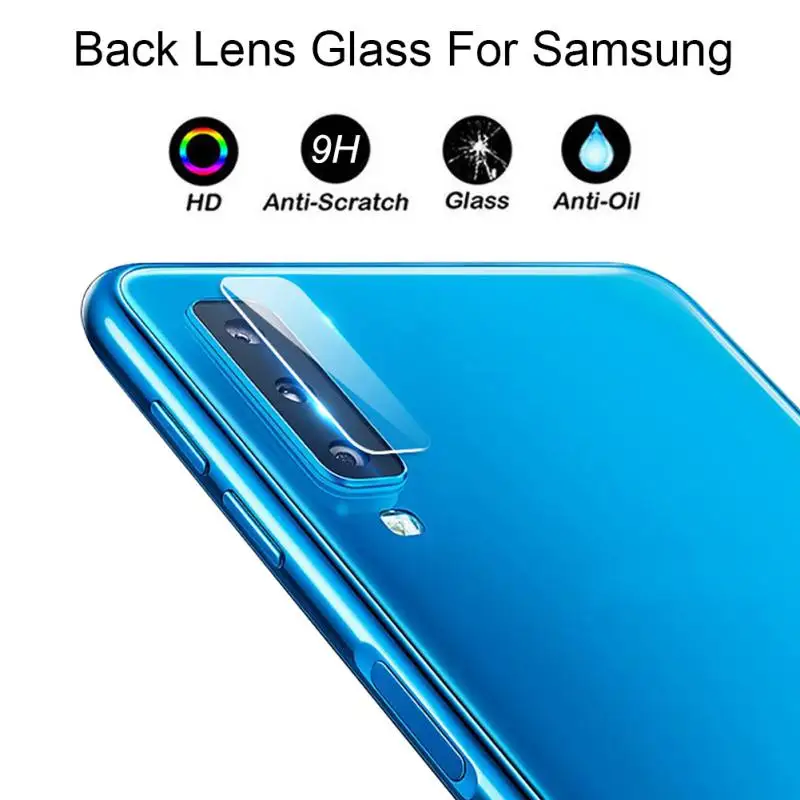 

2.5D Cellphone Back Lens Cover Protector Mini Ultra-thin Anti-Knock Toughened Glass Screen Protective Film For Samsung A7 2018