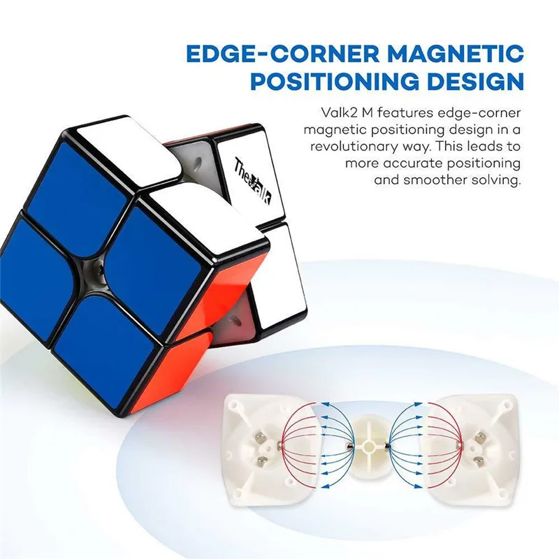 Qiyi MO Клык GE MAI SHENG валк 2 м Магнитный профессионал 2x2x2 магический куб твист скорость конкурс головоломки кубики детские игрушки