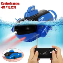 Гоночная подводная лодка со светодиодный светильник мини микро радио пульт дистанционного управления RC игрушка в подарок цвета Водонепроницаемый Поплавок погружение поворот Мальчик Дети
