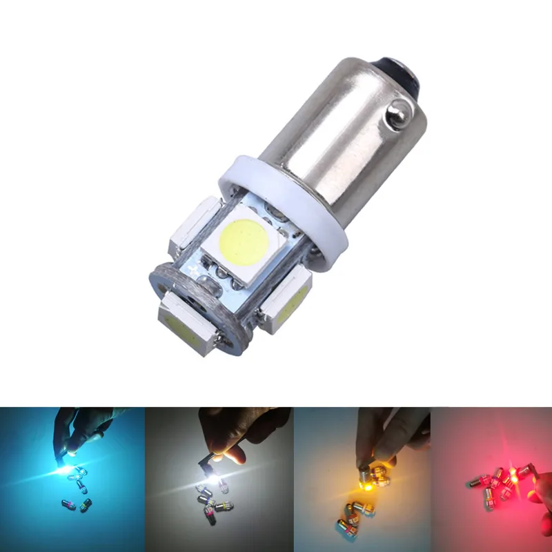 

1pc T11 BA9S 5050 5-SMD LED White Light Bulb Car light Source for Car motorcycle 12V Lamp T4W 3886X H6W 363