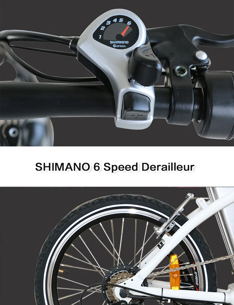 Perfect Electric Folding Bike 20" BAFANG Motor Wheel 36v 250W Shimano 6 Speed  36V 10AH LITHIUM Battery Portable adult Electric Bicycle 15