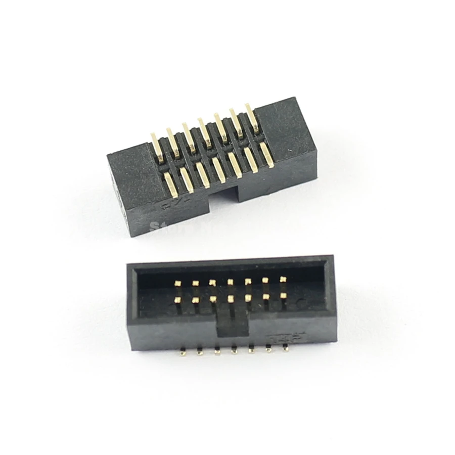 50 개 1.27mm 피치 2x7 핀 14 핀 SMT SMD Male 슈라우드 박스 헤더 IDC 커넥터connector idc