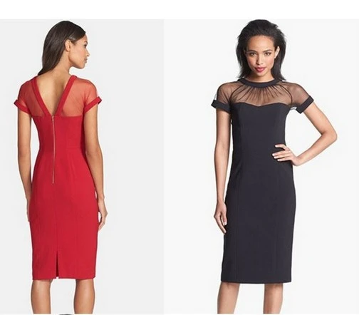 polyester spandex midi dress