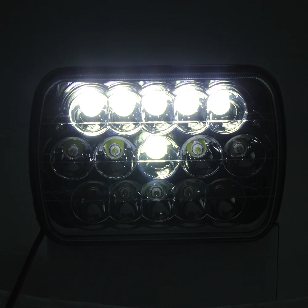 FADUIES 5 x 7 7x6 Inch Rectangular LED Headlight Replacement H6054 H5054 H6054LL 69822 For Jeep Cherokee XJ Truck 4X4 Offroad (7)