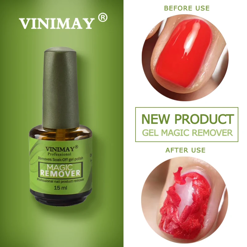 

VINIMAY Nail Gel Magic Remover Soak Off Base Matte Top Coat Gel Nail Polish Gelpolish Nail Art Primer Lacquer Nails Salon
