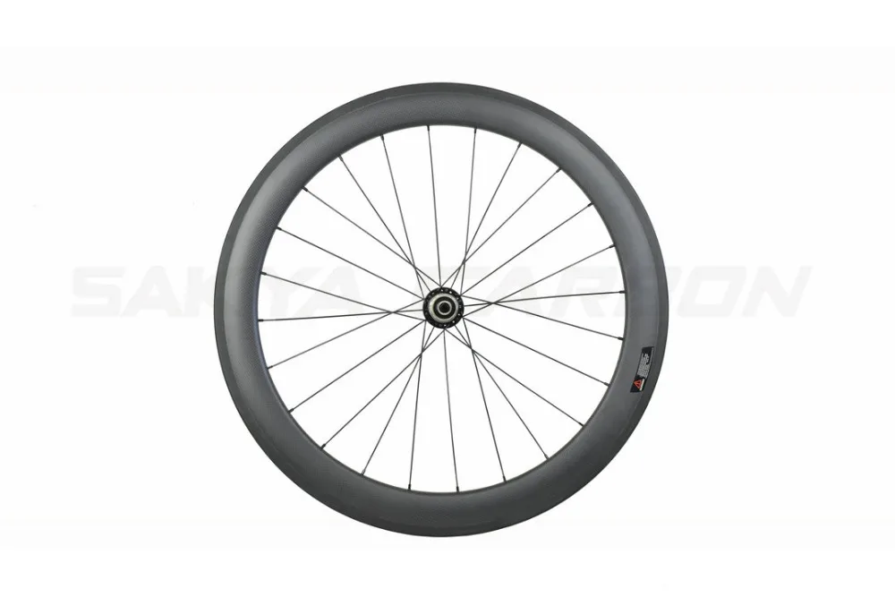 Best SC60TC-Tubeless 700C 60mm tubeless clincher wheels! Road bike wheel no outer holes 25mm wide carbon wheels high temparature 9