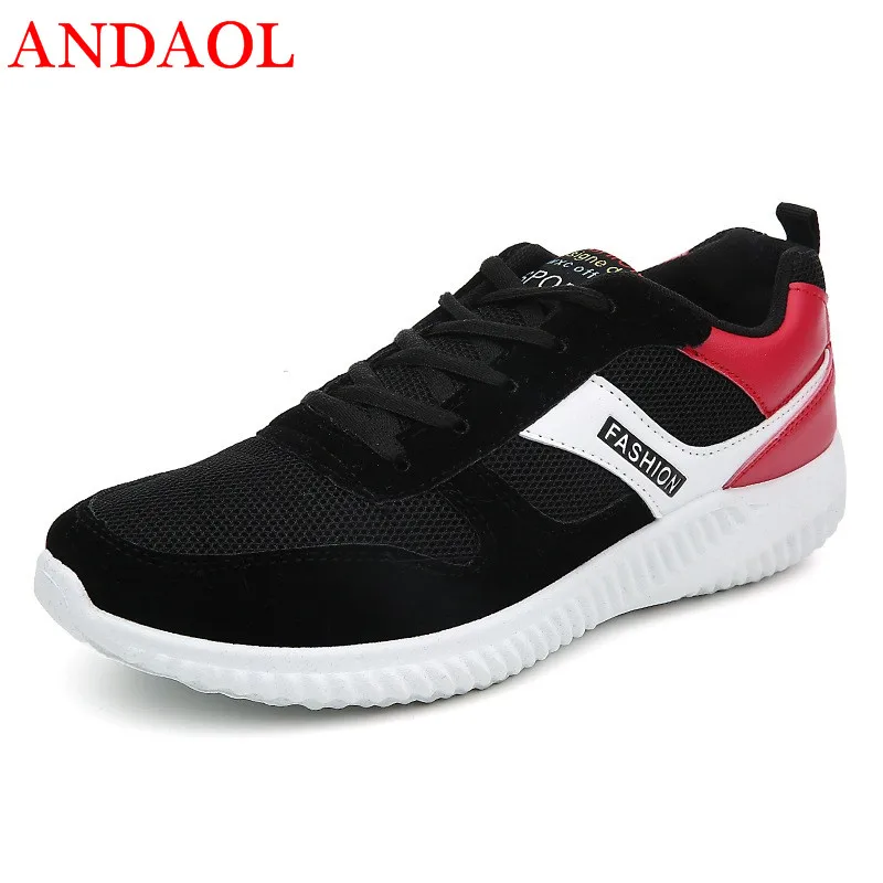 ANDAOL Men's Casual Shoes Top Quality Mesh Breathable Light Mixed Colors Sneakers Luxury Massage Non-Slip Trainers Skateboarding |
