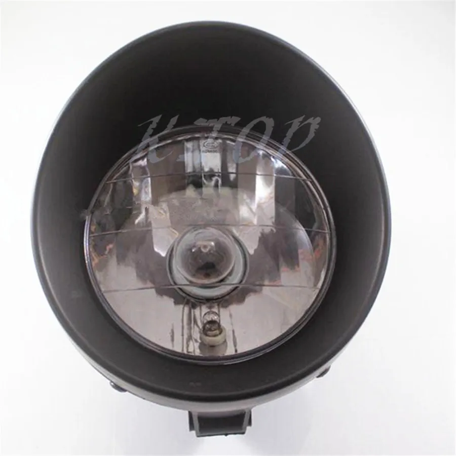 Черный мотоцикл 6 5 &quotПуля фара подходит для Harley cruise Honda Steed Shadow|bullet headlight|motorcycle
