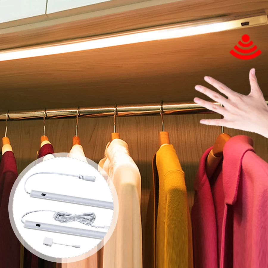 

Hand Scan Sweep Sensor LED Bar Light 12V Aluminum Profile LED Tube Cabinet Kitchen Light Lamp Hand Wave Motion Sensor Night Lamp