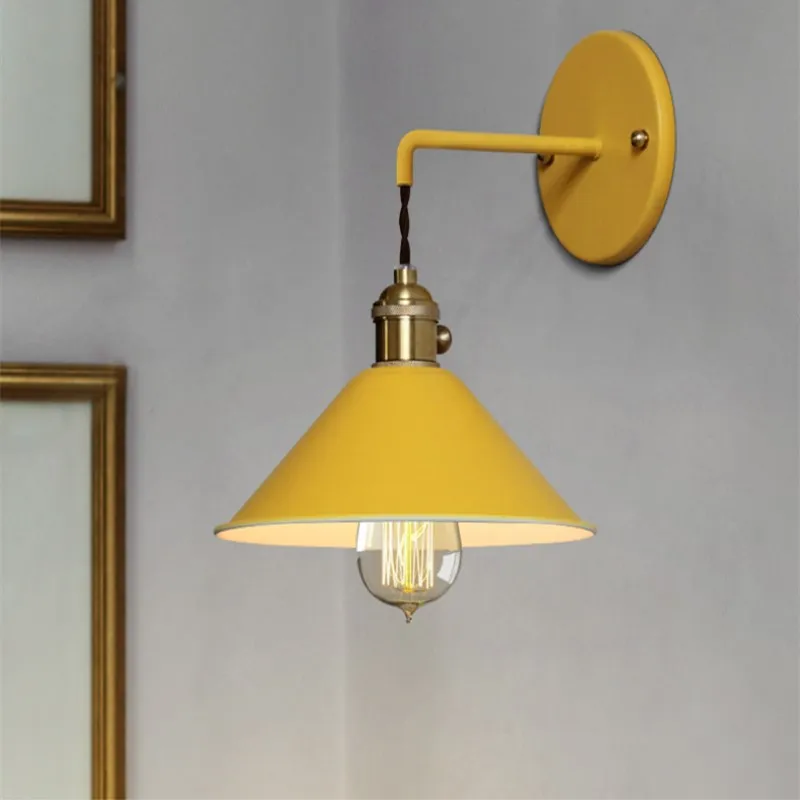

Modern Creative Wall Lights Living Room Aisle Bedroom Nordic Wall Lamps Bedside Macarons Color Wall Lamp for Lamp Fixtures
